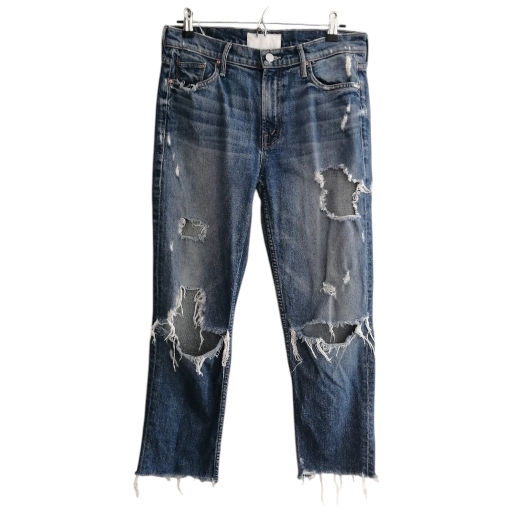 Mother Superior The Sinner Jeans in Ice Cream You Scream Distressing Straight 27